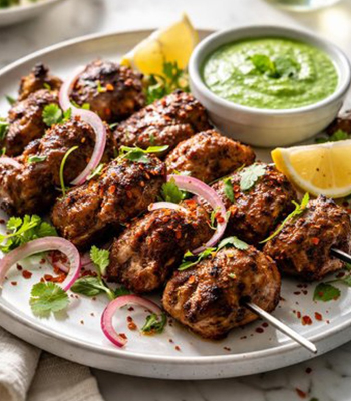   Lamb Tikkas Served at Gandhi Jee restaurant Carnoustie 