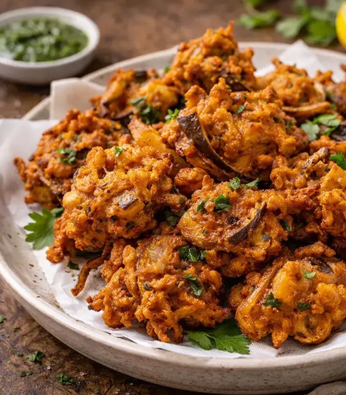      Vegetable Pakoras Served at Jee restaurant Carnoustie 